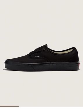 Vans Unisex Black Canvas Low-Top Lace-Up Sneakers size M 6.5/ W 8